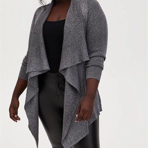 EUC Torrid Grey Shimmer Cardigan